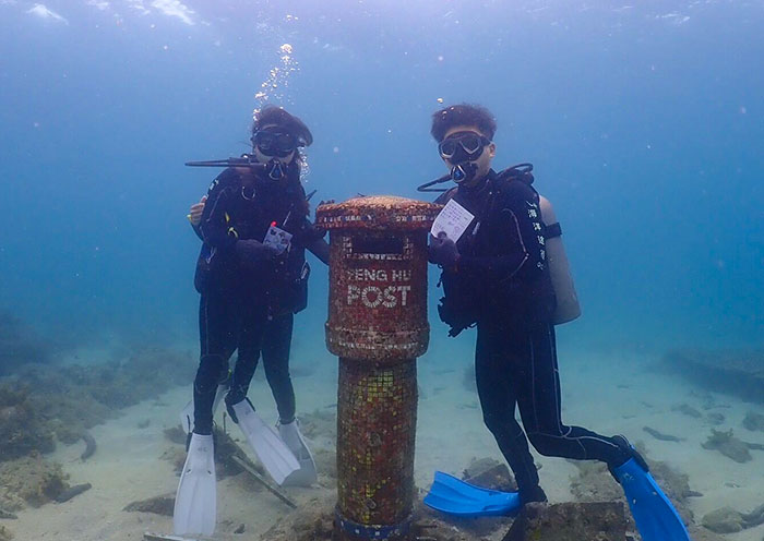 澎湖的海底邮筒